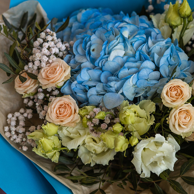 Букет с гортензией "Акварель"  5